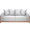 Ver imagem 3 de Sofá 03 Lugares para Sala de Estar 178 Cm Khali B04 Linho Cinza Couríssimo Preto - Lyam Lyam Decor