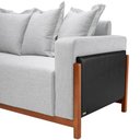 Ver imagem 7 de Sofá 03 Lugares para Sala de Estar 178 Cm Khali B04 Linho Cinza Couríssimo Preto - Lyam Lyam Decor