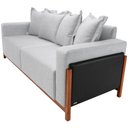 Ver imagem 6 de Sofá 03 Lugares para Sala de Estar 178 Cm Khali B04 Linho Cinza Couríssimo Preto - Lyam Lyam Decor