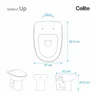 Assento Sanitário Up Pergamon (Bege Claro) para vaso Celite - 2