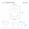 Assento Sanitário Duomo Plus Cinza Real Para Louça Deca - 2
