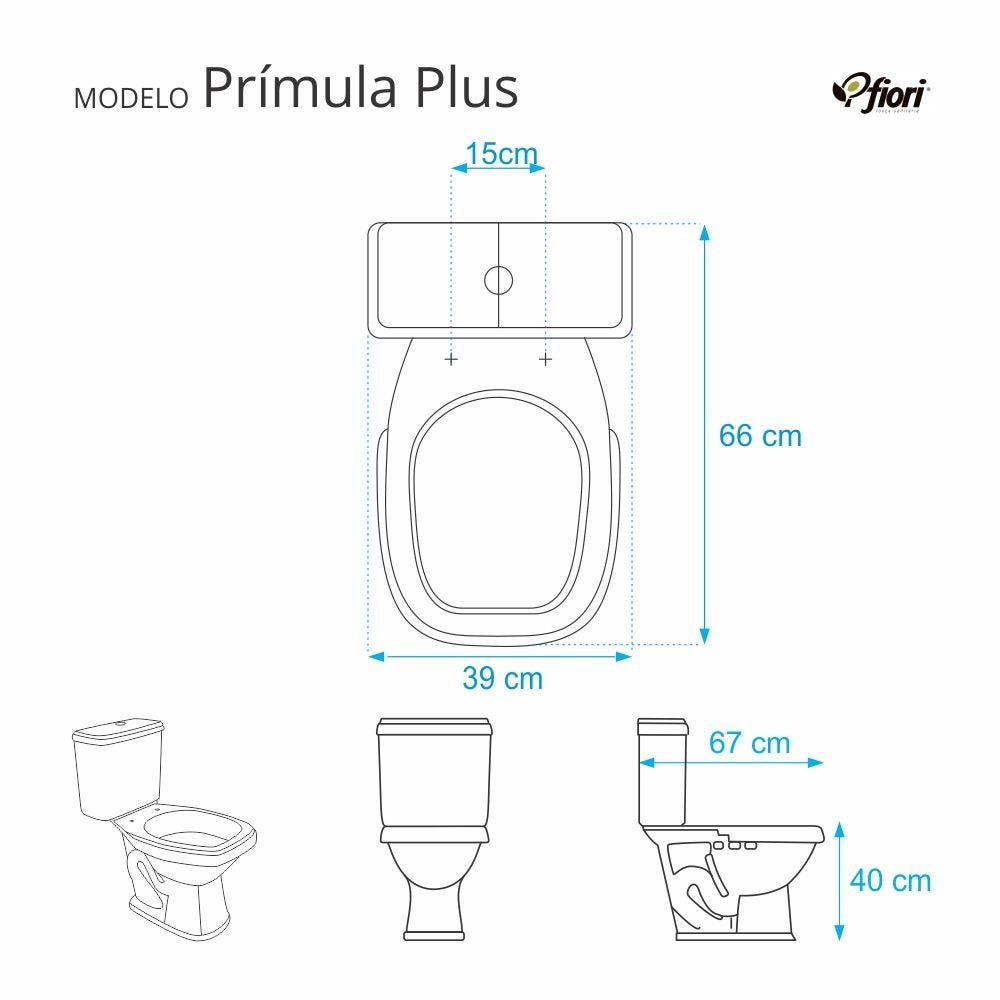 Assento Sanitário Primula Plus Marfim Para Louça Fiori - 2