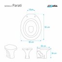 Ver imagem 3 de Assento Sanitário Parati Cinza Claro Para Louça Logasa
