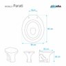 Assento Sanitário Parati Cinza Claro Para Louça Logasa - 3