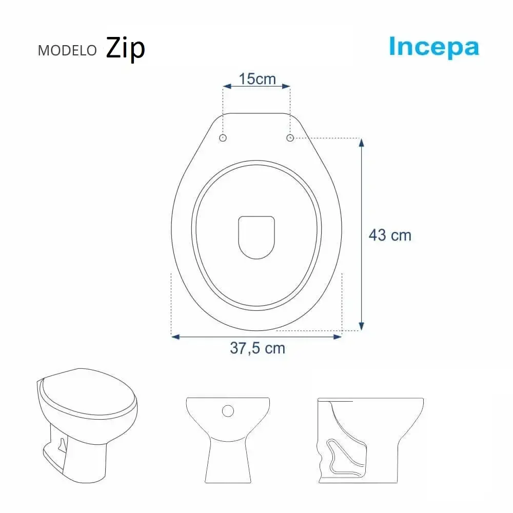 Assento Sanitário Fiore Branco Para Louça Incepa Laufen - 6