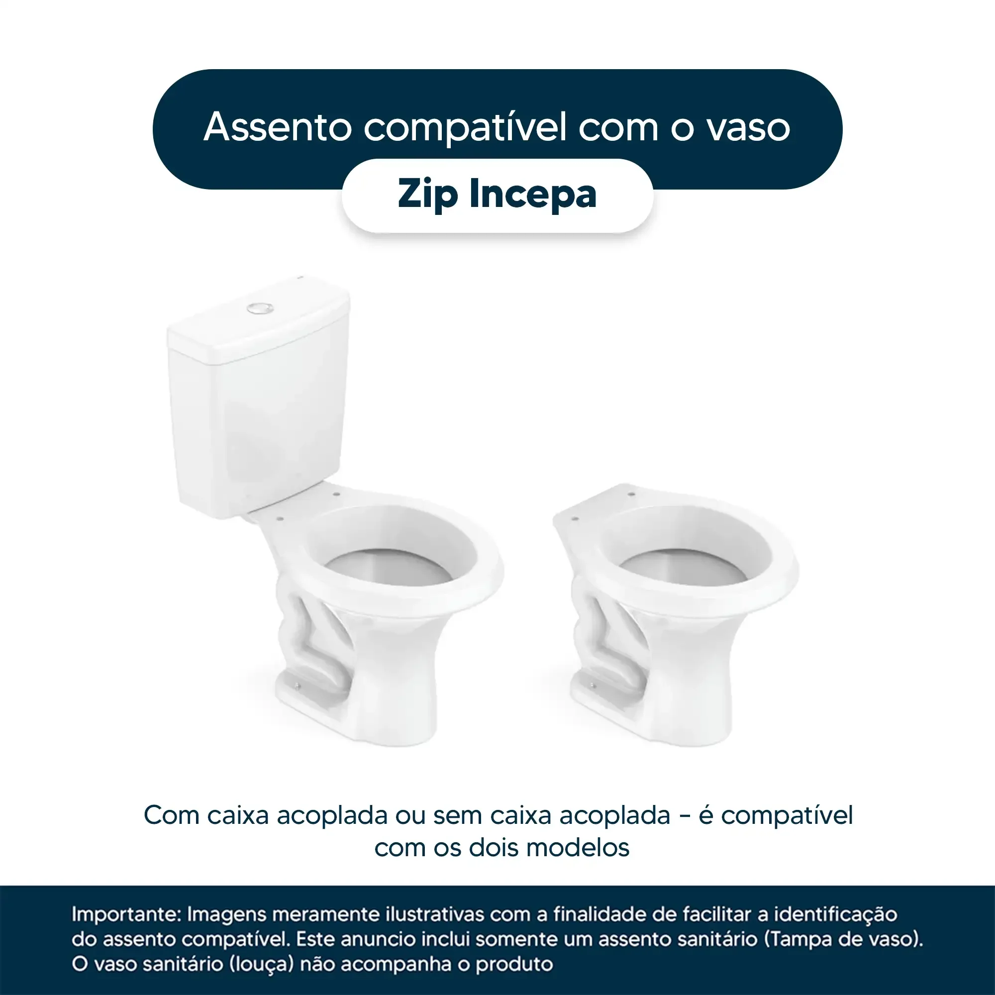 Assento Sanitário Fiore Branco Para Louça Incepa Laufen - 5