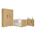 Ver imagem 2 de Quarto de Bebê Completo com Berço Americano 3 em 1 Bombom Multimóveis Mp4614 Madeirado