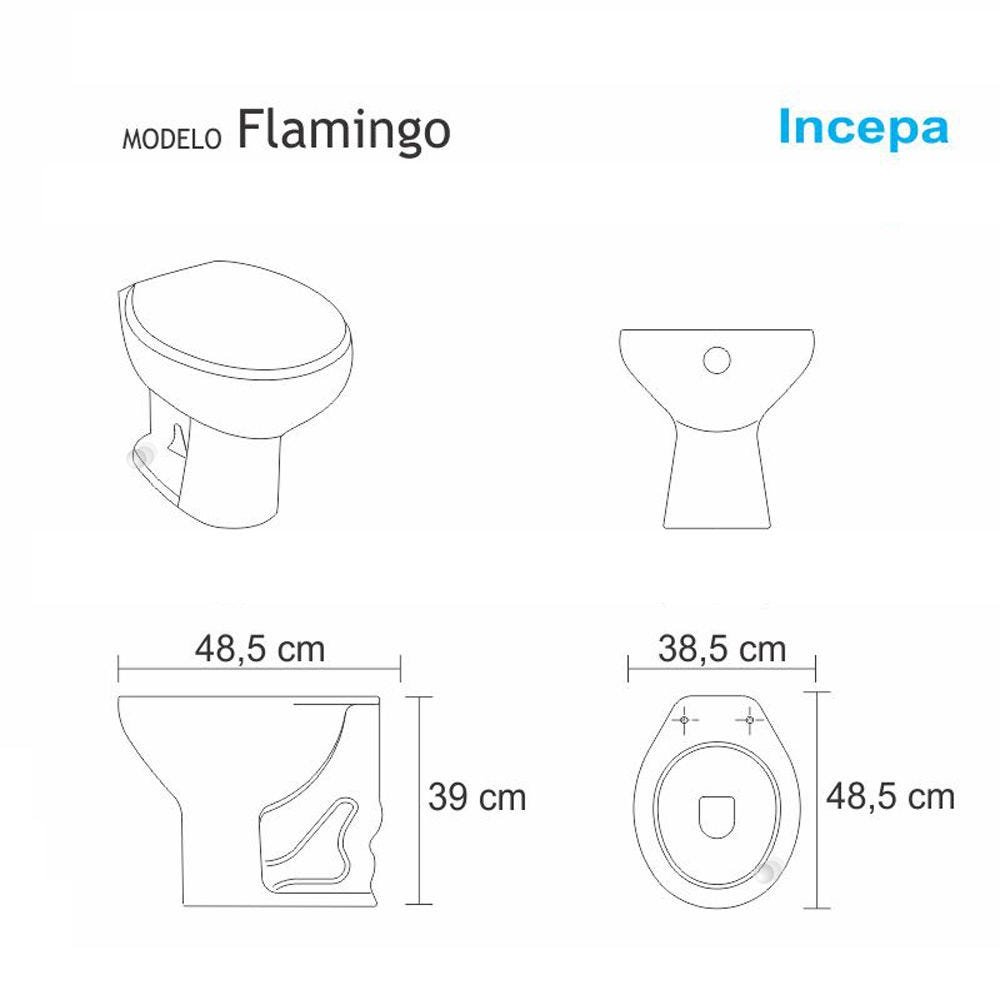 Assento Sanitário Flamingo Ocre Para Louça Incepa Laufen - 2