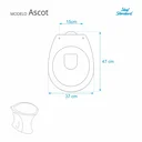 Ver imagem 2 de Assento Sanitário Ascot Premium Ebony (Preto) Para Louça Ideal Standard