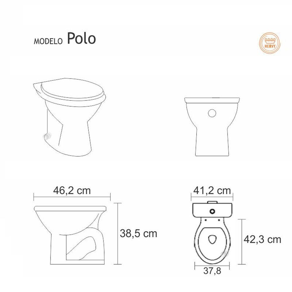 Assento Sanitário Polo Cinza Para Louça Hervy - 2