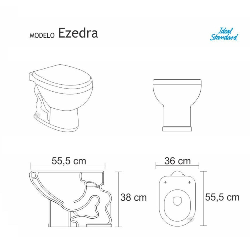 Assento Sanitário Ezedra Premium Ebony (Preto) Para Louça Ideal Standard - 2