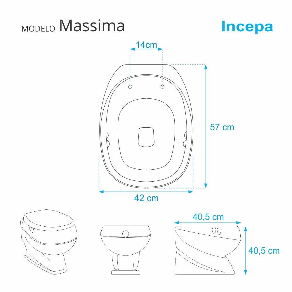 Assento Sanitário Massima Biscuit (Bege Claro) para Vaso Incepa Laufen - 2