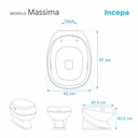 Ver imagem 2 de Assento Sanitário Massima Biscuit (Bege Claro) para Vaso Incepa Laufen