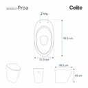 Ver imagem 3 de Assento Sanitário Proa Branco para Vaso Celite