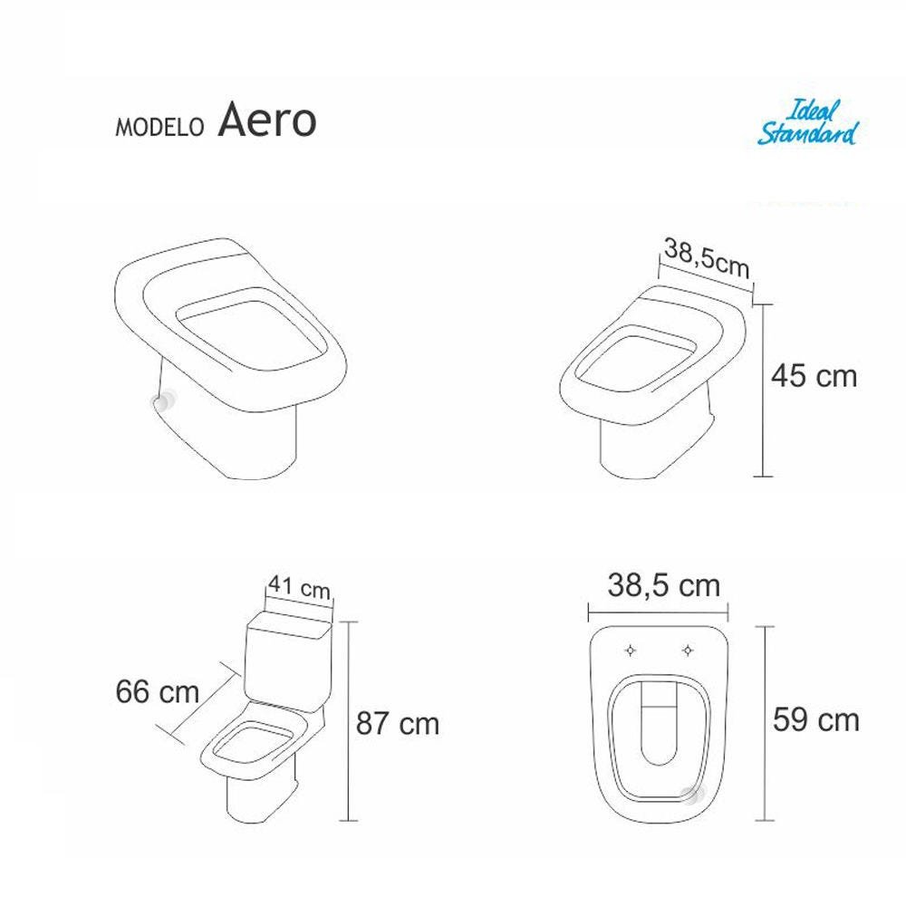 Assento Sanitário Aero Neve (Branco) Para Louça Ideal Standard - 2
