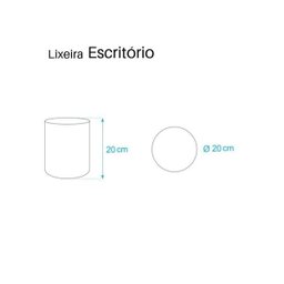 Lixeira para Escritório Cinza 20 x 20cm - 2