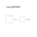 Ver imagem 2 de Lixeira para Escritório Cinza 20 x 20cm