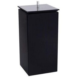 Conjunto de Potes para Banheiro - Quadrado - Preto - 3