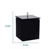 Conjunto de Potes para Banheiro - Quadrado - Preto - 7