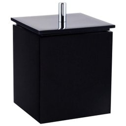 Conjunto de Potes para Banheiro - Quadrado - Preto - 2