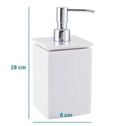 Conjunto de Potes para Banheiro - Quadrado - Branco - 5