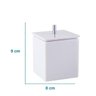 Conjunto de Potes para Banheiro - Quadrado - Branco - 6