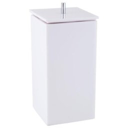 Conjunto de Potes para Banheiro - Quadrado - Branco - 4