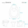 Assento Sanitário Poliéster com Amortecedor Ravena Branco para Vaso Deca - 2
