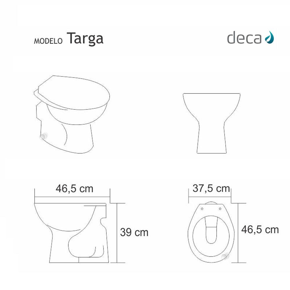 Assento Sanitário Targa Creme Para Louça Deca - 2