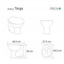 Ver imagem 2 de Assento Sanitário Targa Creme Para Louça Deca