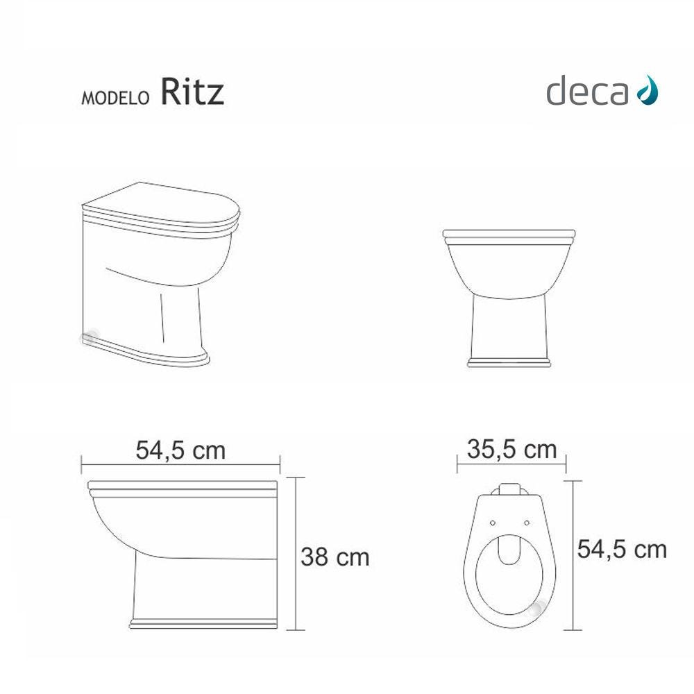 Assento Sanitário Ritz Creme Para Louça Deca - 2
