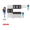 Ver imagem 3 de Cozinha Completa Modulada de Aço 4 Peças com Vidros e Gabinete Pia Multimóveis Cr20351 Branco-