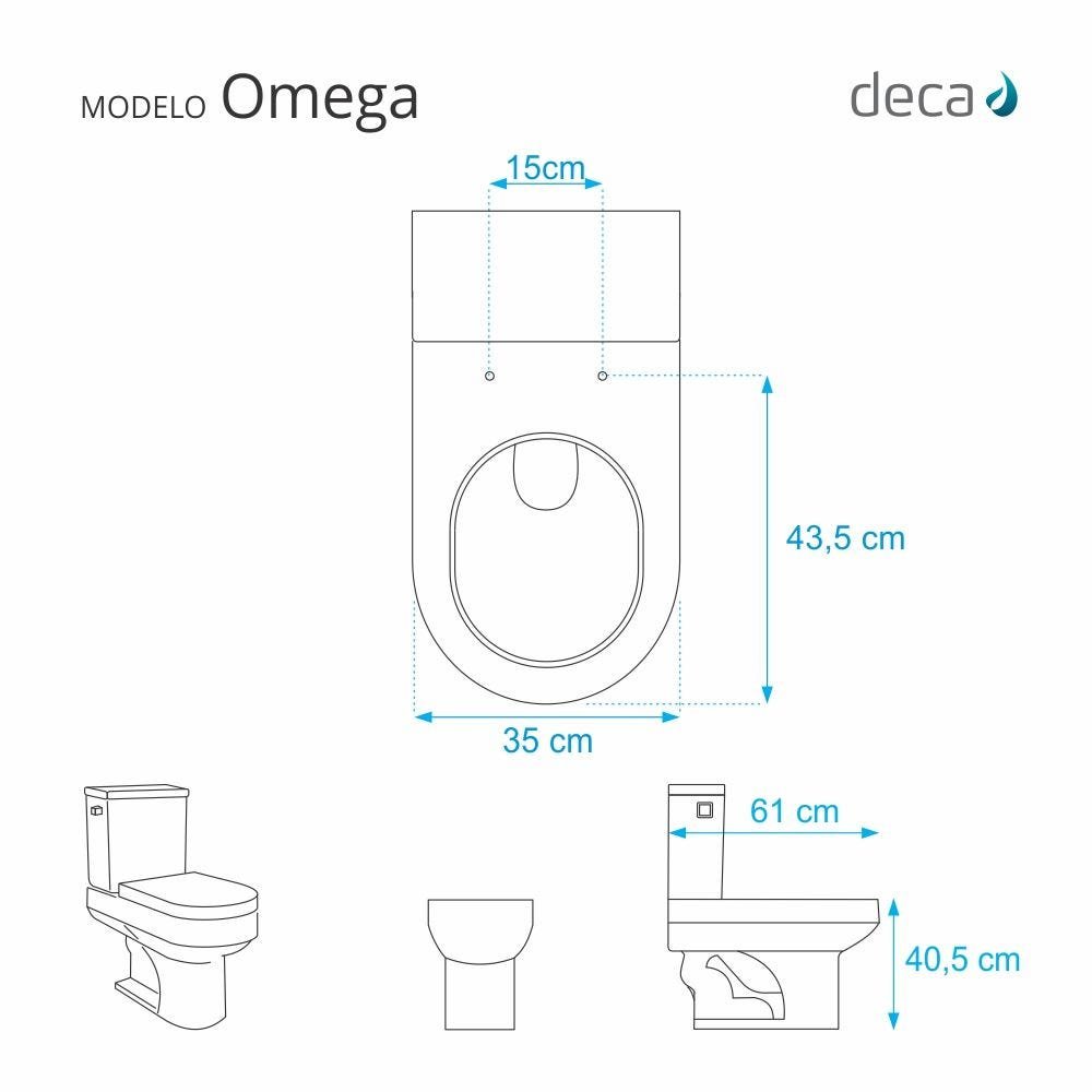 Assento Sanitário Omega Ébano (Preto) Para Louça Deca - 2