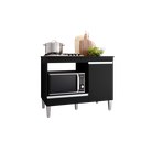Ver imagem 1 de Balcão Cozinha Para Cooktop E Forno Microondas Carla PRETO -  AJL