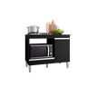 Balcão Cozinha Para Cooktop E Forno Microondas Carla PRETO -  AJL - 1