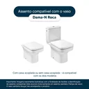 Ver imagem 4 de Assento Sanitário Poliester Dama-N Branco para vaso Roca