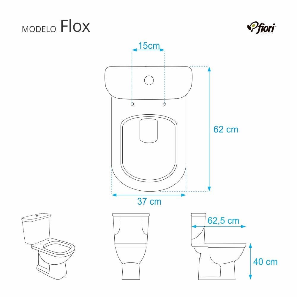 Assento Sanitário Flox Cinza Claro Para Louça Fiori - 2
