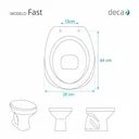 Ver imagem 5 de Tampa de Vaso Poliester Fast Bege | Creme para bacia Deca