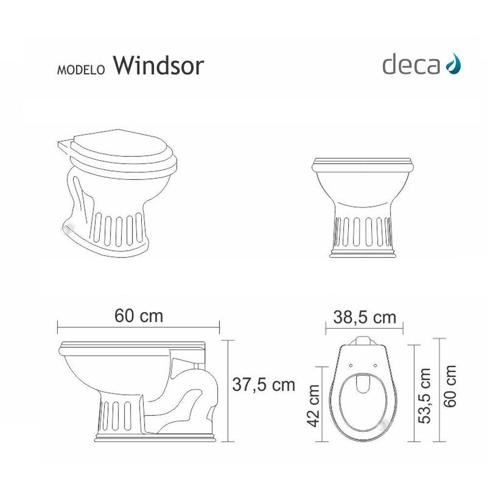 Assento Sanitário Poliéster com Amortecedor Windsor Branco para Vaso Deca - 2