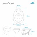 Ver imagem 2 de Assento Sanitário Carina Premium Ebony (Preto) Para Louça Ideal Standard