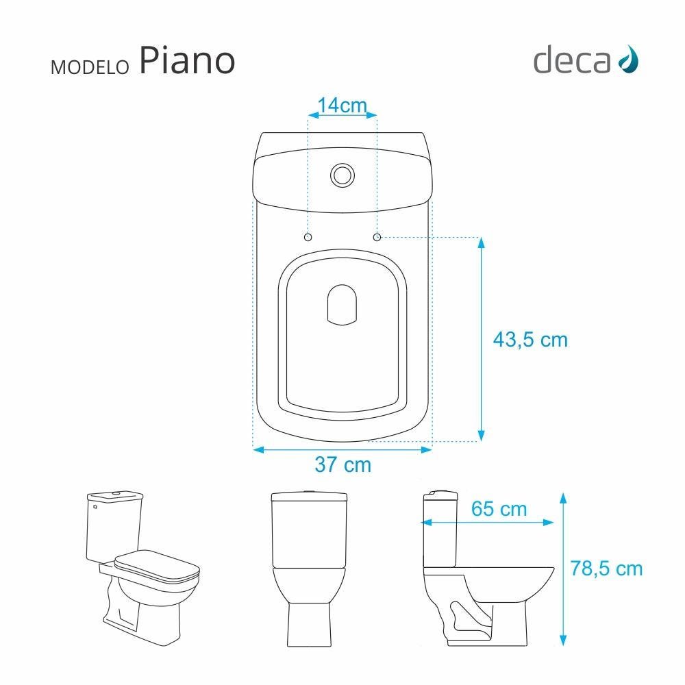Assento Sanitário Piano Branco Gelo Para Louça Deca - 2