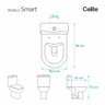 Assento Sanitário Smart Preto Para Louça Celite - 2