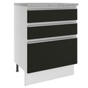Ver imagem 1 de Balcão Glamy 60cm 3 Gavetas Branco Preto