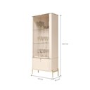 Ver imagem 5 de Conjunto Buffet e Cristaleira Lirio Off White Dourado