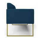 Ver imagem 6 de Sofá 2 Lugares Namoradeira Industrial Dourado Marisa Bouclê Azul D03 - D’Rossi