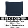 Colcha Cobre Leito Casal Kit 3 Peças Dupla Face Microfibra Soft Ultrassônico - Camesa - 2
