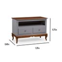 Ver imagem 2 de Rack para TV até 50 Polegadas 120 cm 2 Gavetas Pés Luis Xv em Madeira + Nicho