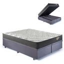 Ver imagem 1 de Cama Box King com Baú 193x203 com Colchão Adapto Molas Ensacadas Ecoflex Suede
