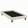 Cama Solteiro Japonesa Pés Madeira Haru Bouclé Off White - Sallar Home - 3