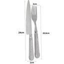 Ver imagem 3 de Faqueiro Nobre 12 Peças Churrasco Prateado Garfos e Facas Aço Inox Jantar Churrascaria